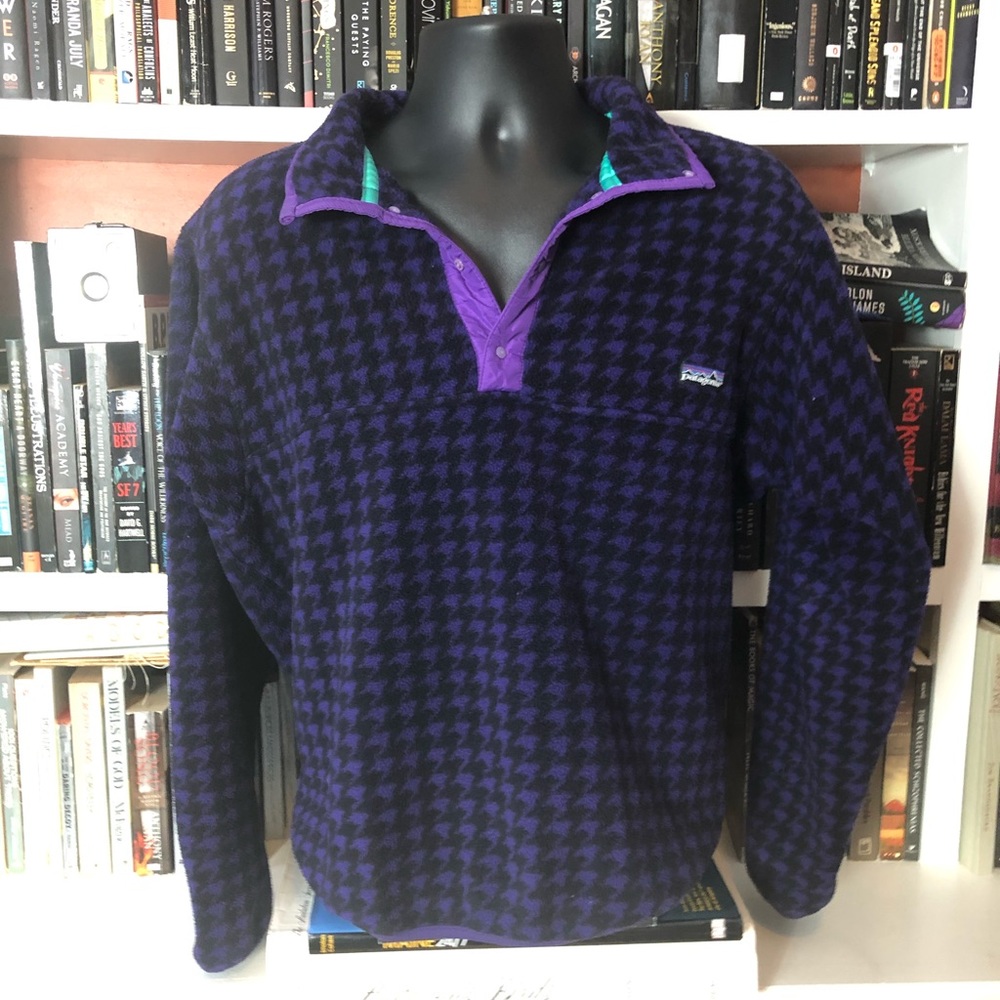 Patagonia Purple Houndstooth Snap-T